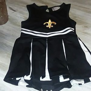 Baby saints cheerleader onesie dress